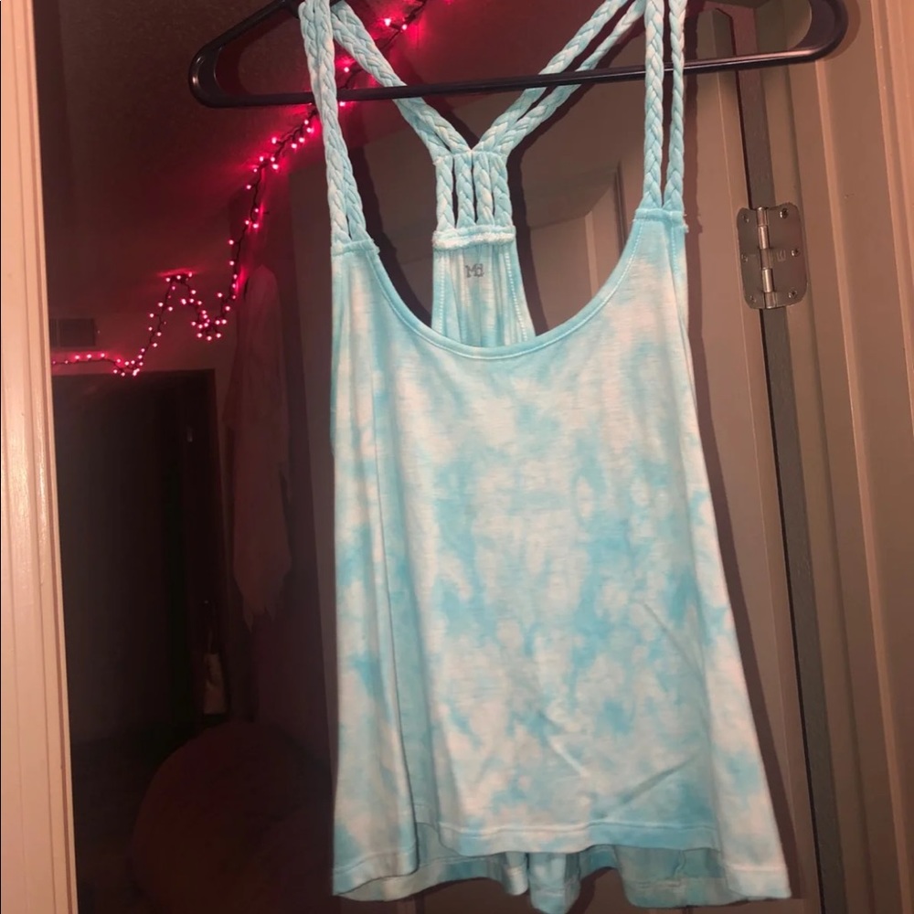 Blue tie dye crop top